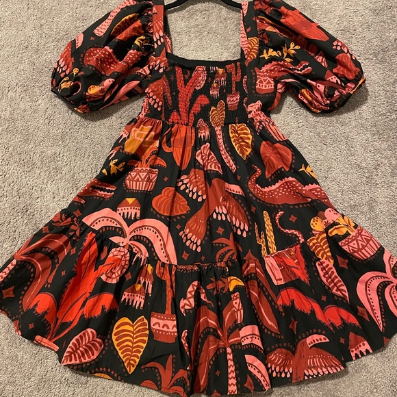 FARM Rio Black Tropical Magic Mini Dress - Picture 2 of 4